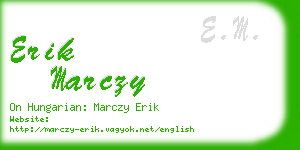 erik marczy business card